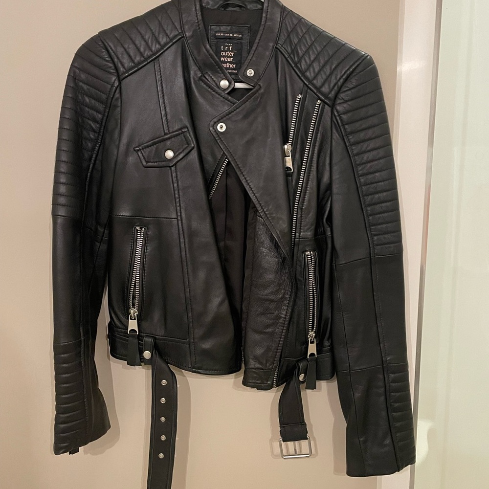 Zara Leather Moto Jacket